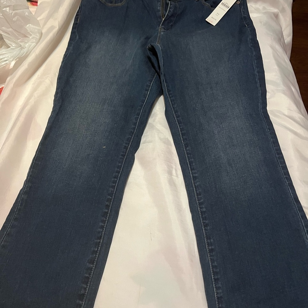 Coldwater Creek Blue Women's Jeans 12p Mini Bootcut, NWT natural fit